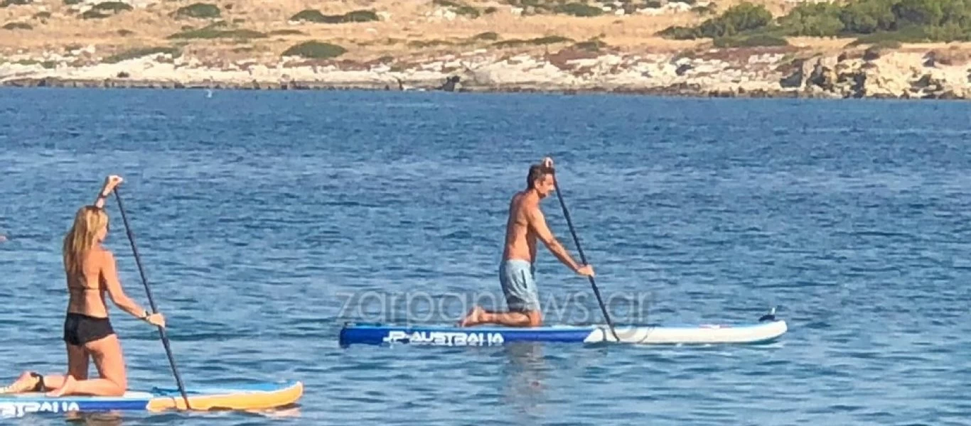 K.Μητσοτάκης και Μαρέβα on fire: Κάνουν SUP στα Χανιά (φωτό)